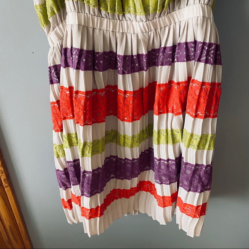 BCBGMaxAzria lace striped strapless dress - Picture 7 of 8